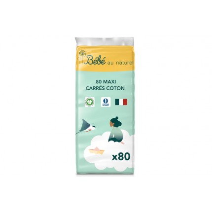 Maxi Carrés Coton Bébé - 100% Coton Bio